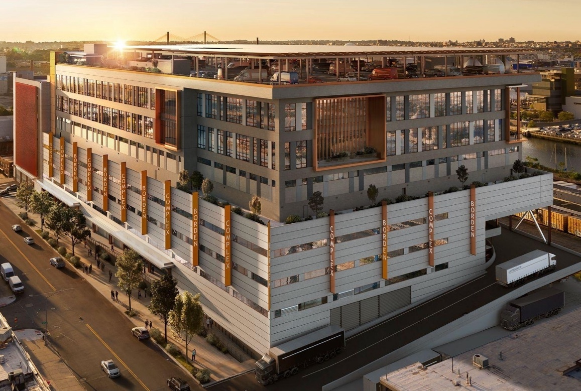 Exterior rendering at sunset